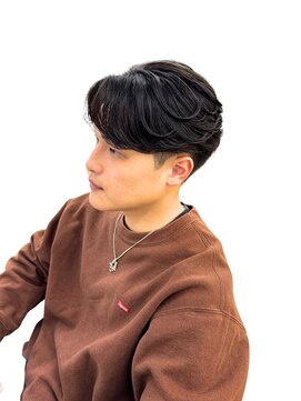 ビカム 名駅(become) フェザーパーマ×センターパート黒髪/名古屋/名駅