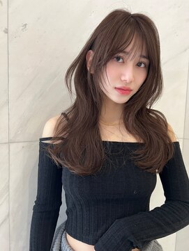 サイン 表参道(SIGN) 韓国ヘアーハッシュカットレイヤーカットグレージュブリーチ無し