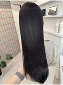 韓国 くびれロング レイヤー ワンホンヘア 小顔前髪