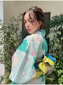 ゆるふわ可愛い浴衣ヘアアレンジ♪