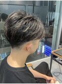 メンズツーブロック刈り上げマッシュショート