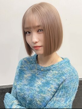 ミリミリ(milimili) モテモテミルクティーカラー×ワンレンボブ