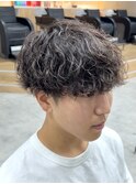 波巻きパーマツイストスパイラルパーマメンズマッシュパーマ万代
