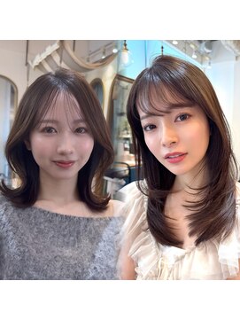 ロンドアベニール 北千住(Lond avenir) ミディアムレイヤーカット/レイヤー/顔周り/韓国/髪質改善北千住