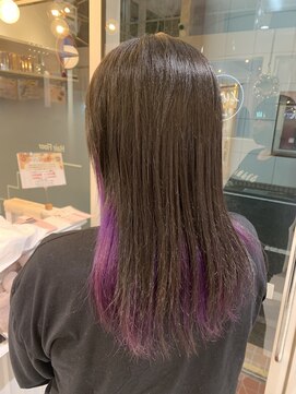 ルルバイアズール 草加店(LULU by azule) インナーカラー,パープル,ビビットカラー【草加】