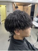 ツイストスパイラル刈り上げマッシュ