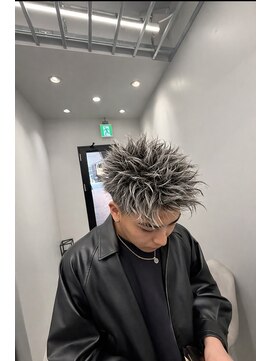 ジュール メンズ 大分(Joule men's) フルホワイトメッシュ/ブリーチカラー/デザインカラー［大分駅］