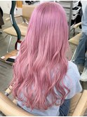渋谷 ラベンダーピンク ペールピンク 韓国ヘア ケアブリーチ