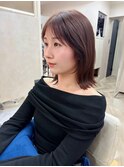 大人かわいいくびれボブ×ショコラブラウン