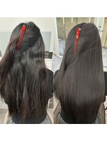 ヘアーフィックス リュウアジア 越谷店(hair fix RYU Asia) インスタ@platsuguの髪質改善ストレート縮毛矯正前髪縮毛