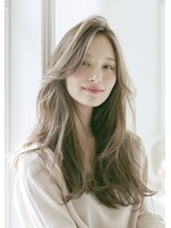トワ 仙台店(toi)&nbsp;オリーブグレージュ×韓国レイヤー｜透明感ロング