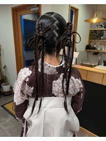 ヘアアウトフィット(hair out fit)&nbsp;編み込みツインテール