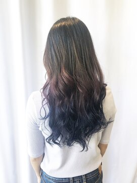 デイジー インデックスヘア 大島店(DAISY index hair) ヴァイオレット×ブルー×グラデーションカラー×ダブルカラー