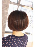 大人かわいい 秋冬丸みショートボブ