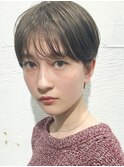 シースルーバングショートヘアフランジウェーブ