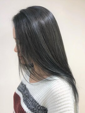 アズール 草加(azule) 韓国風　ブルーブラック　ストレート