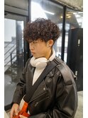 波巻きハイライトアップバングツーブロックマッシュ