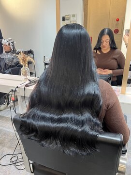 ブレンド 渋谷(BLend) グレージュマチルダボブインナーグレージュ 前髪ブルーブラック