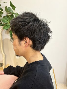 ウェルク(welc) メンズカット 波巻き ツイスパ 韓国風 センターパート