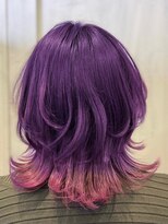 ヘアーリゾートガーデン 南林間店(Hair Resort Garden)&nbsp;ミニウルフ/パープル×パステルピンク