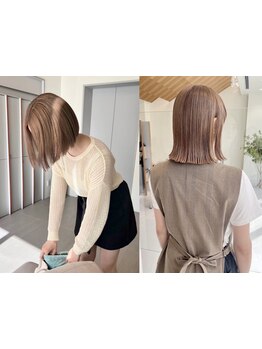 LORENだけの透明感カラー[ブリーチ/ダブルカラー/インナーカラー/レイヤーカット/縮毛矯正/韓国]