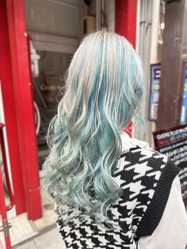 ダンク(DUNK) ホワイトシルバー×ミントブルー