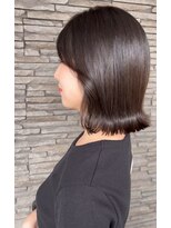 ハイバレーヘアーメゾン(HIGH VALLEY HAIRMAISON)&nbsp;ミディアムボブぱっつんボブ黒髪ボブ岡山南中央町