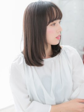 アートサロン センター北(art salon) センター北/髪質改善/透けバング×くすみベージュ×艶セミディj