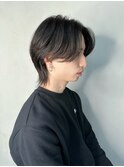 【GEEKS渋谷】センターパートウルフ/グレージュ/韓国風ヘア