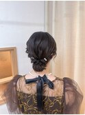 シニヨン 参列ヘア