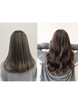 【白髪ぼかし★カット+ハイライト+カラー+オッジィオット3stepTR\13900】クリアな仕上がり◎<中野/中野駅>