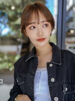 ギークス(GEEKS)&nbsp;【GEEKS渋谷】耳かけ/大人ショートボブ/ライトブラウン/秋カラー