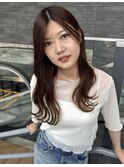 セミロング ナチュラルブラウン