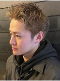 スパイキーショート アップバング アッシュベージュ