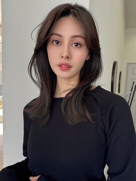 ソヨン 金山店(SOYON) ミディアムレイヤー/黒髪スタイル/グレージュ/髪質改善/g10