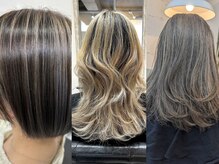 全て「傷まない」ブリーチ対応◎透明感とツヤのあるカラーを。