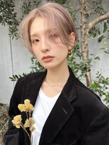 ラニヘアサロン(lani hair salon)&nbsp;ミルクティーベージュ/ショート/ブリーチ/シャンパンベージュ