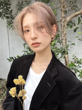 ラニヘアサロン(lani hair salon) ミルクティーベージュ/ショート/ブリーチ/シャンパンベージュ