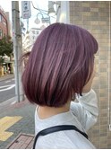 pink purple × ボブ
