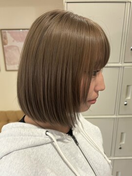 ラヴィズム 名駅店(LUVISM) ミルクティーベージュ/ミルクティー/ブリーチカラー/ボブ/yuria