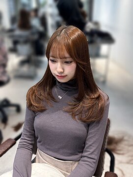 ザシェノンウメダ(THA CHAINON UMEDA) イメチェン/ピンクベージュ/アンブレラカラー/前髪/心斎橋