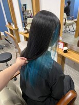 アオク(AOKU)&nbsp;エメラルドグリーン　× インナーカラー