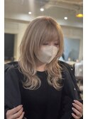 【池袋】ミルクティーカラー+レイヤーカット