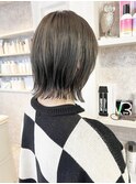 福山市Caaryくびれボブ赤味除去カラーグレージュ外ハネレイヤー