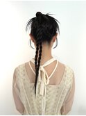 【ヘアセット】タイト×カチモリ×編み下ろし(東京駅)