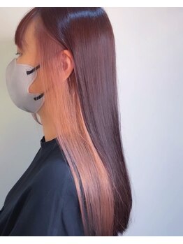 リミックス 田川店(Remix)の写真/【アディクシーカラーで透明感を残した仕上がり】ハイライトやグラデーションなどトレンドカラーはお任せ★