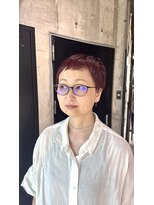 マイン(MAEN)&nbsp;ブリーチなし！ピンクパープルのミニマムショートヘアー