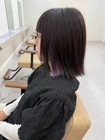 エトレ(etore)&nbsp;インナーカラーパープル/ミディアムレイヤーボブ