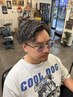 【全マシマシ】メンズカット+特殊パーマ+ホワイトメッシュ+シェーブ￥22000