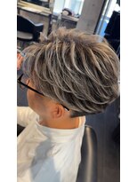 ヘア フラッグ 西葛西店(hair flag) 【メンズバレイヤージュ×透明感グレージュ】